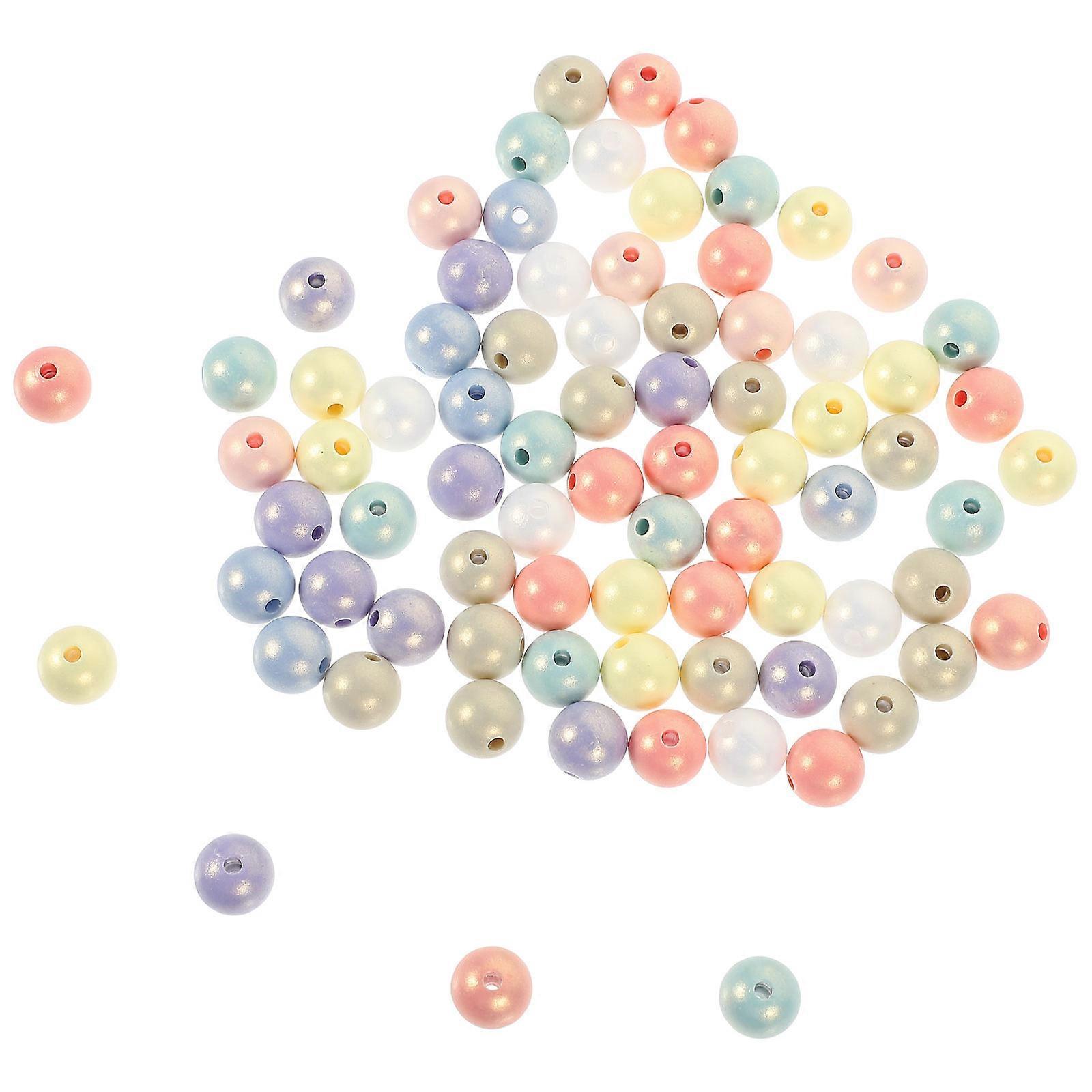 Runde Perlen für DIY Schmuckherstellung Projekte Verschiedene Farbe Handwerk Perlen Macaron Perlenstil 1 Packung