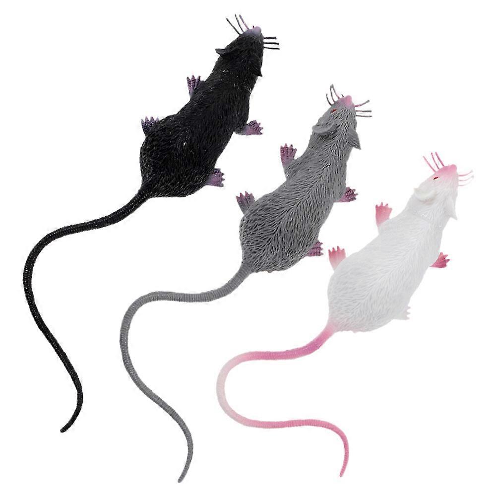 Versatile Realistic Mouse Models For Halloween And Party Decorations Perfect For All Ages 3 Pcs