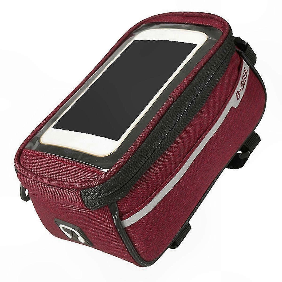 Front Frame Phone Bag for Bikes - Red Cycling Accessory