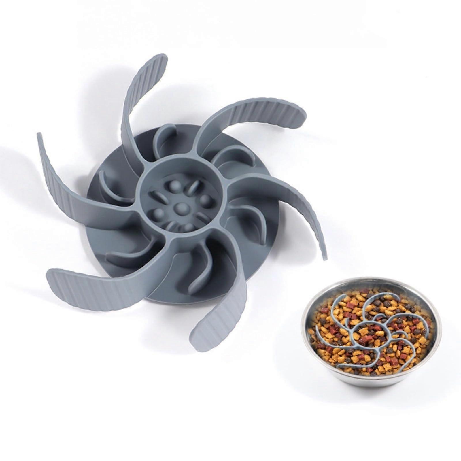 AntiSpill Dog Bowl Slow Food Bowl Silicone Slow Feeder Dog Bowl Insert with Suction Cups NonSlip Reduce Overeating for Cats