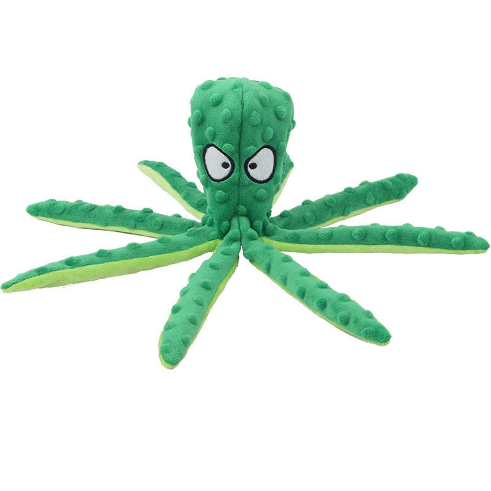 Dog Toy Interactive Outdoor Plush Calming Mood Toy For Small To Medium Dogs Green Squid