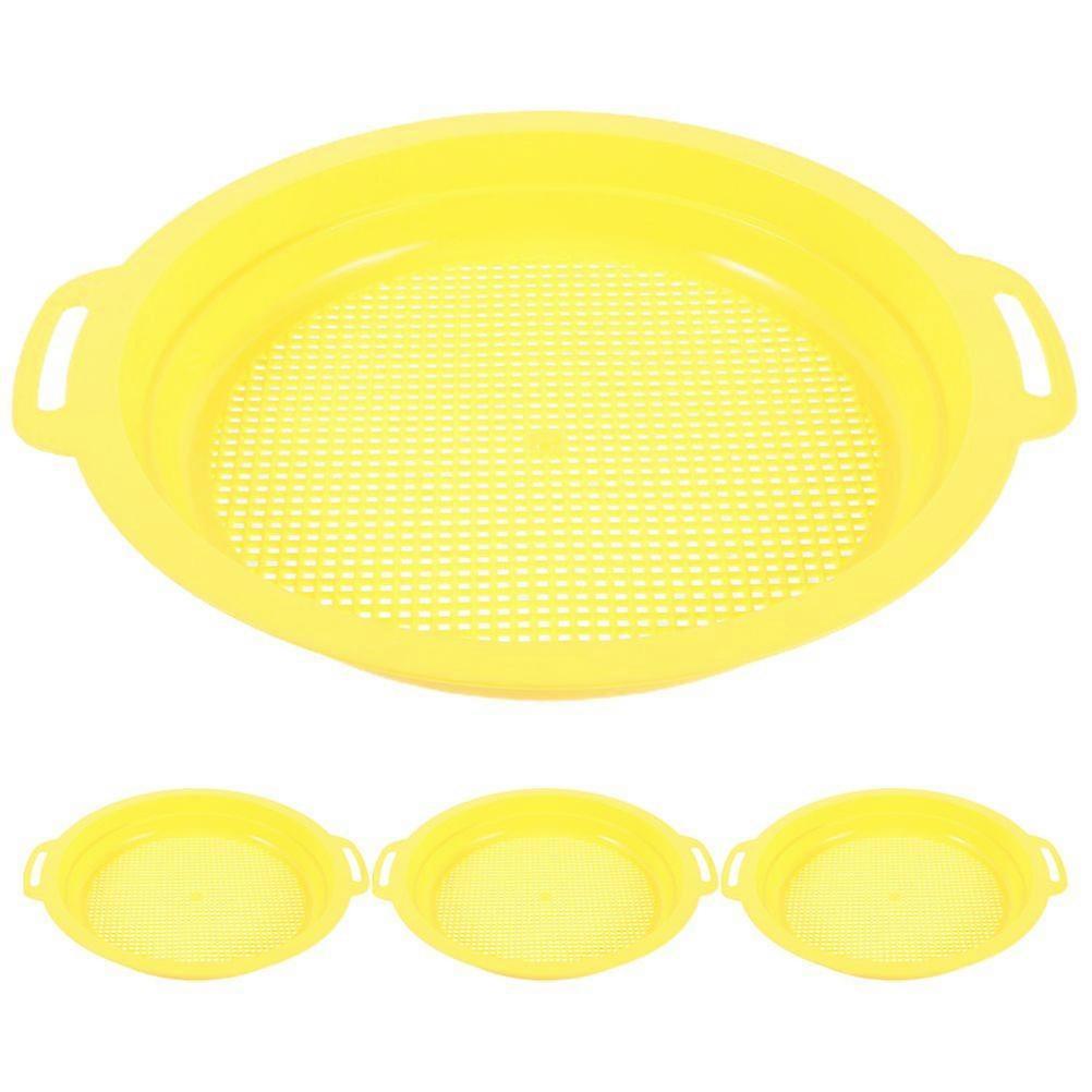 4pcs Mesh Pan Sieve Pan Potable Filter Pan Sifting Pan for Prospecting Gold Sifter