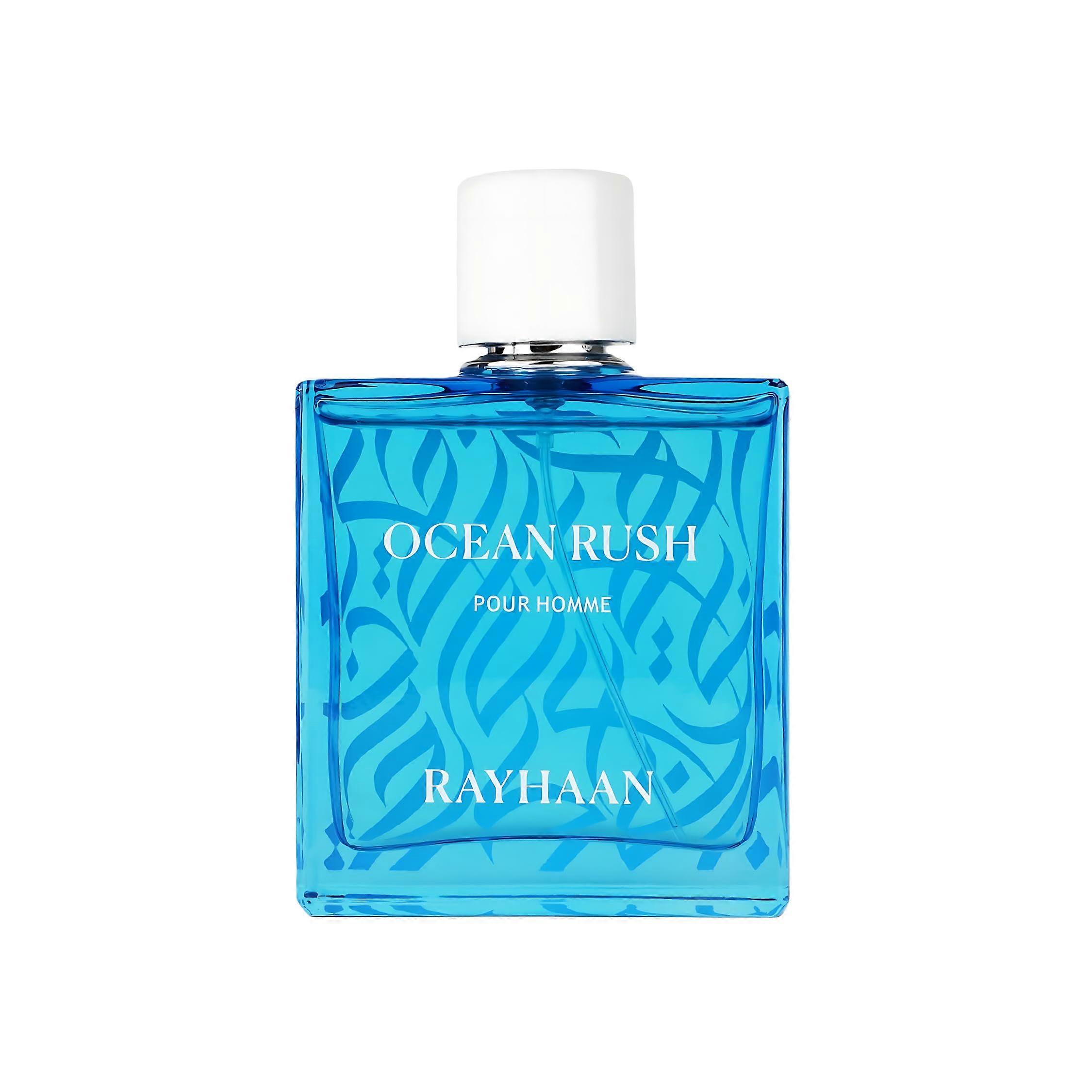Rayhaan Ocean Rush Eau De Parfum Spray For Men, 3.4 Ounce