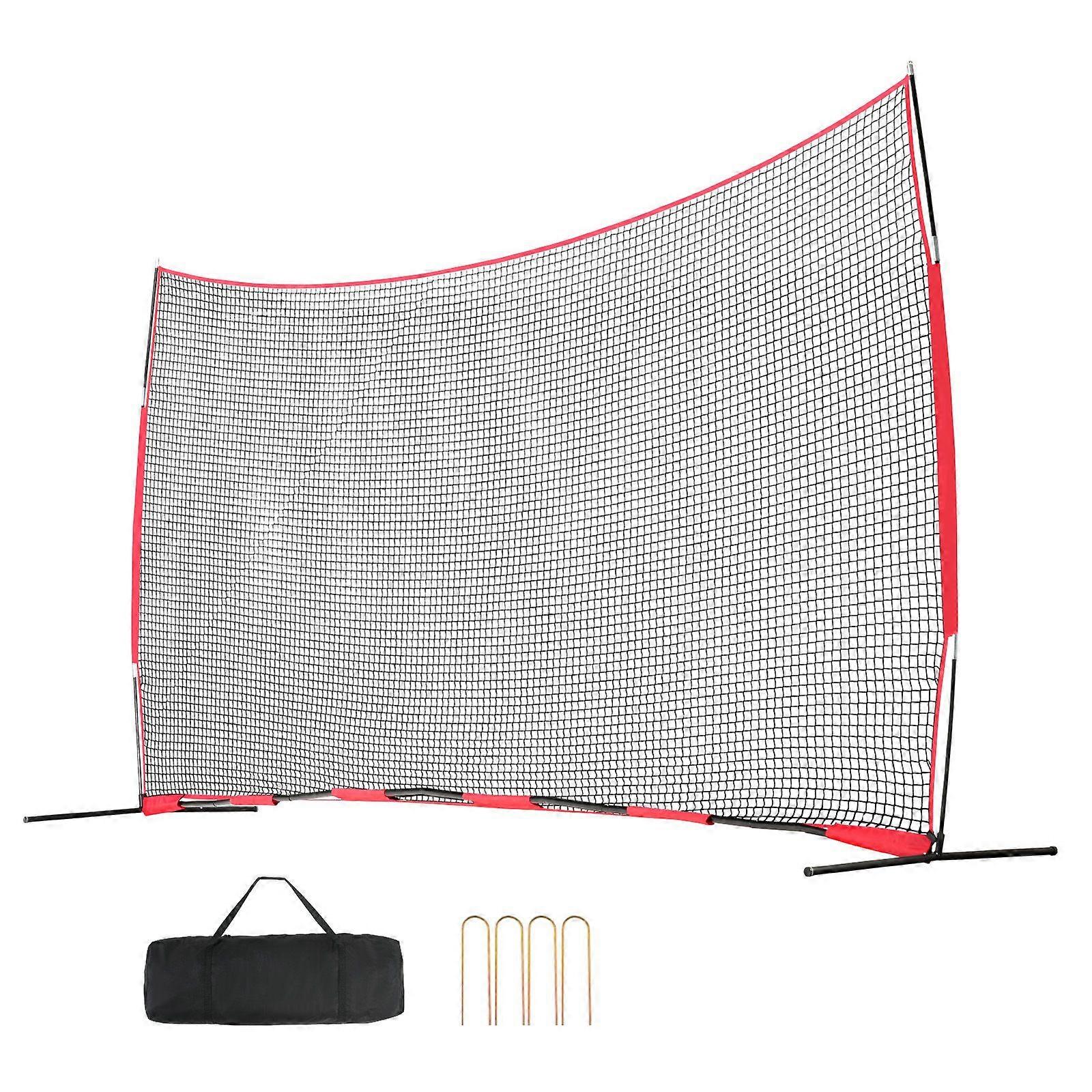 Barricade Backstop Net, 20x10 ft Ball Sports Barrier Netting, tragbare Übungsausrüstung mit Tragetasche