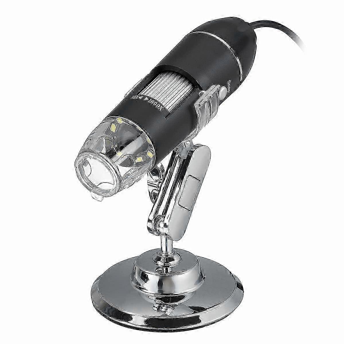 3 in 1 Microscope Kit with 8 LED Lights - TypeC Electronic Digital Microscope with 500X, 1000X, and 1600X Magnification Lens Adapters (Magni