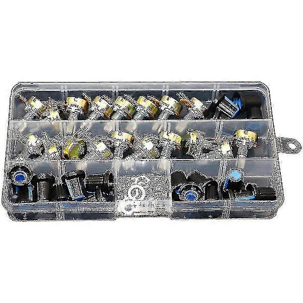 18-piece Wh148 Single Potentiometer Kit B1k/5k/10k/20k/50k/100k/1m