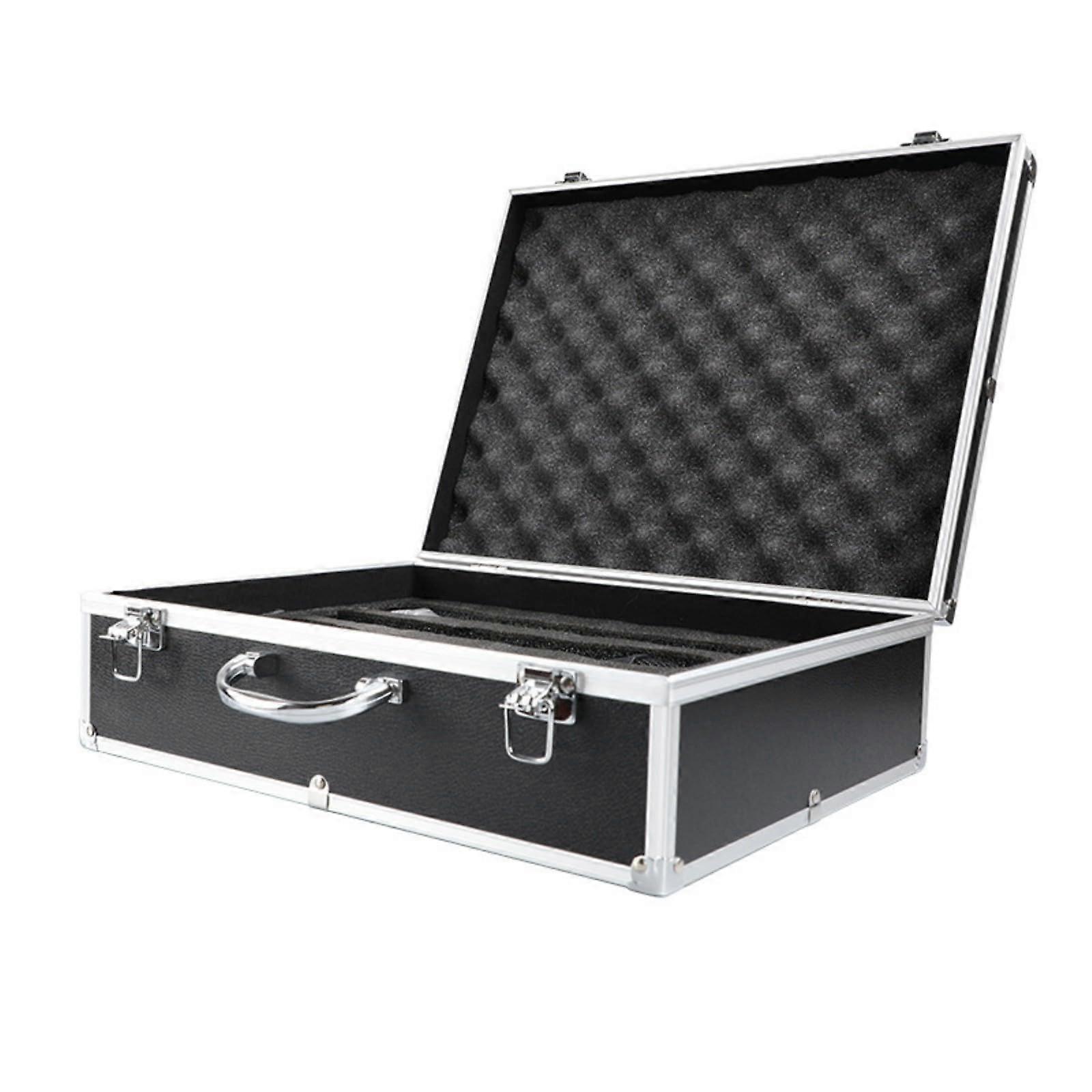 Hard Case Carrying Bag for Wireless Microphone Systems, Custom Foam Storage, Aluminum Material, Transport Equipment