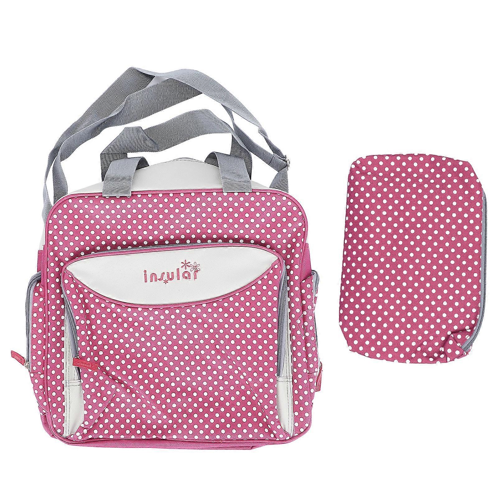 MultFunctional Waterproof Mom Shoulder Bag Dot Pattern Travel Portable Shopping Diaper Bag