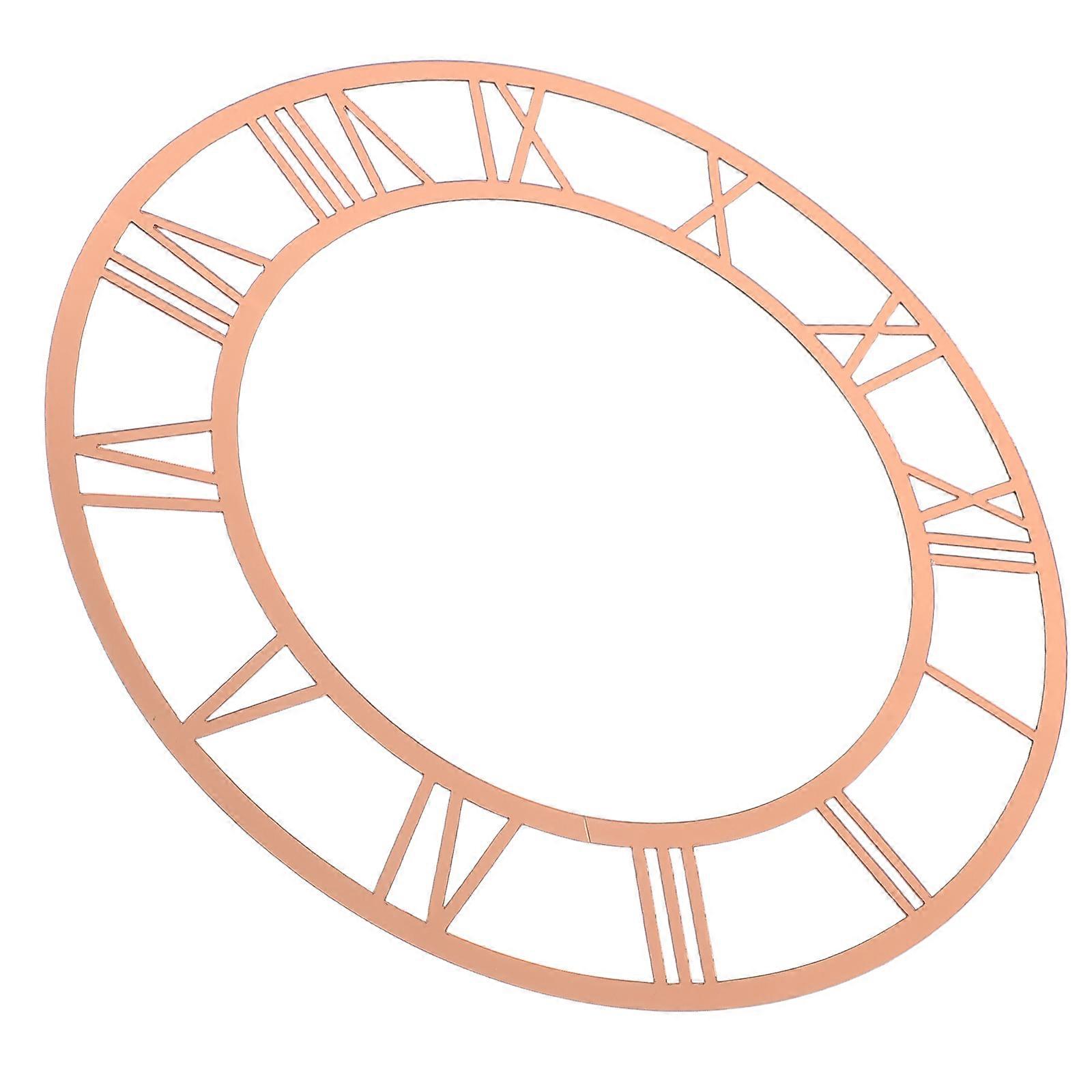Classic Clock Face Acrylic Dial Plate For DIY Projects 25Cm Round Light Brown Color Easy Installation 1Set