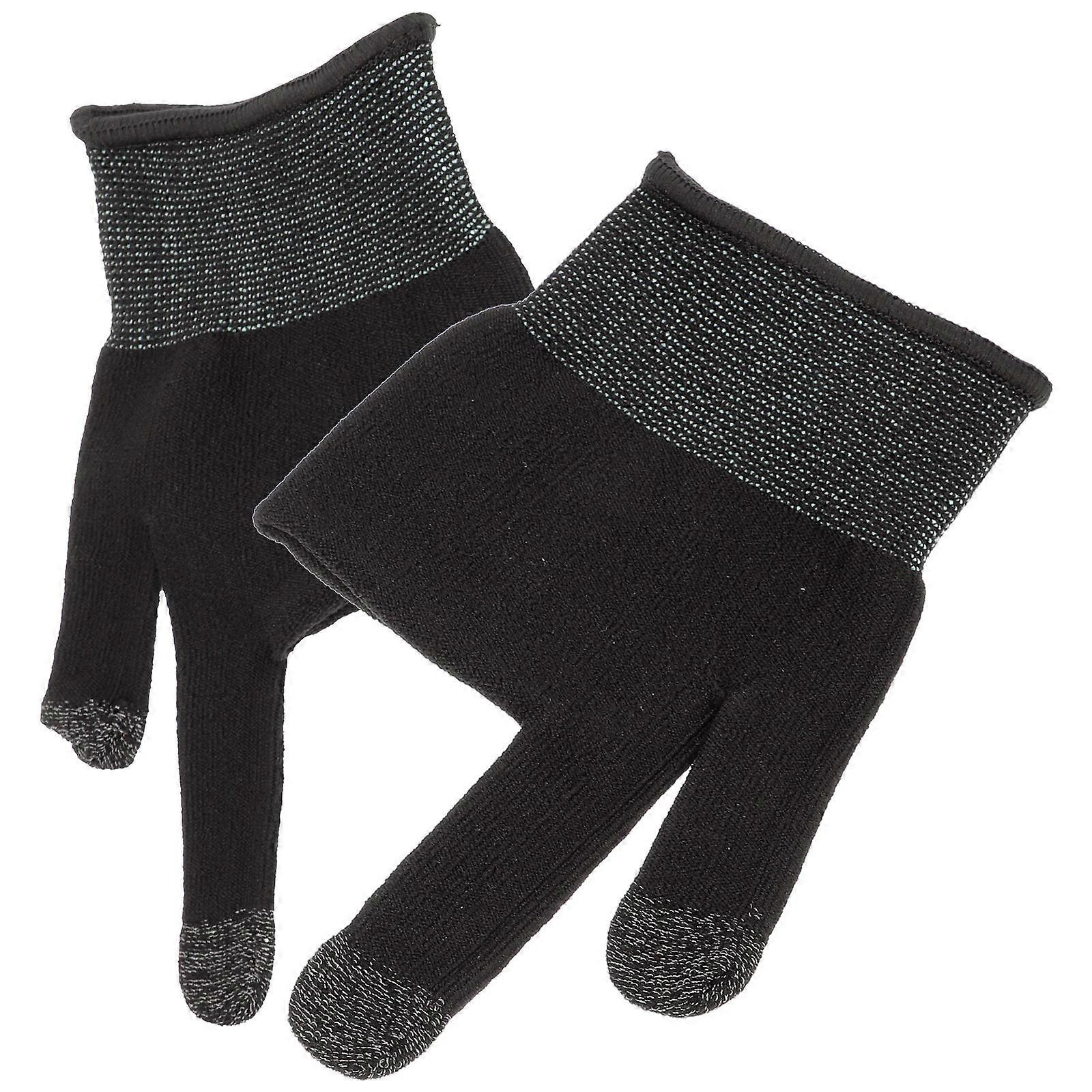 Black TwoFinger Artist Glove for Drawing and Graphics Protection Made of Durable Synthetic Material