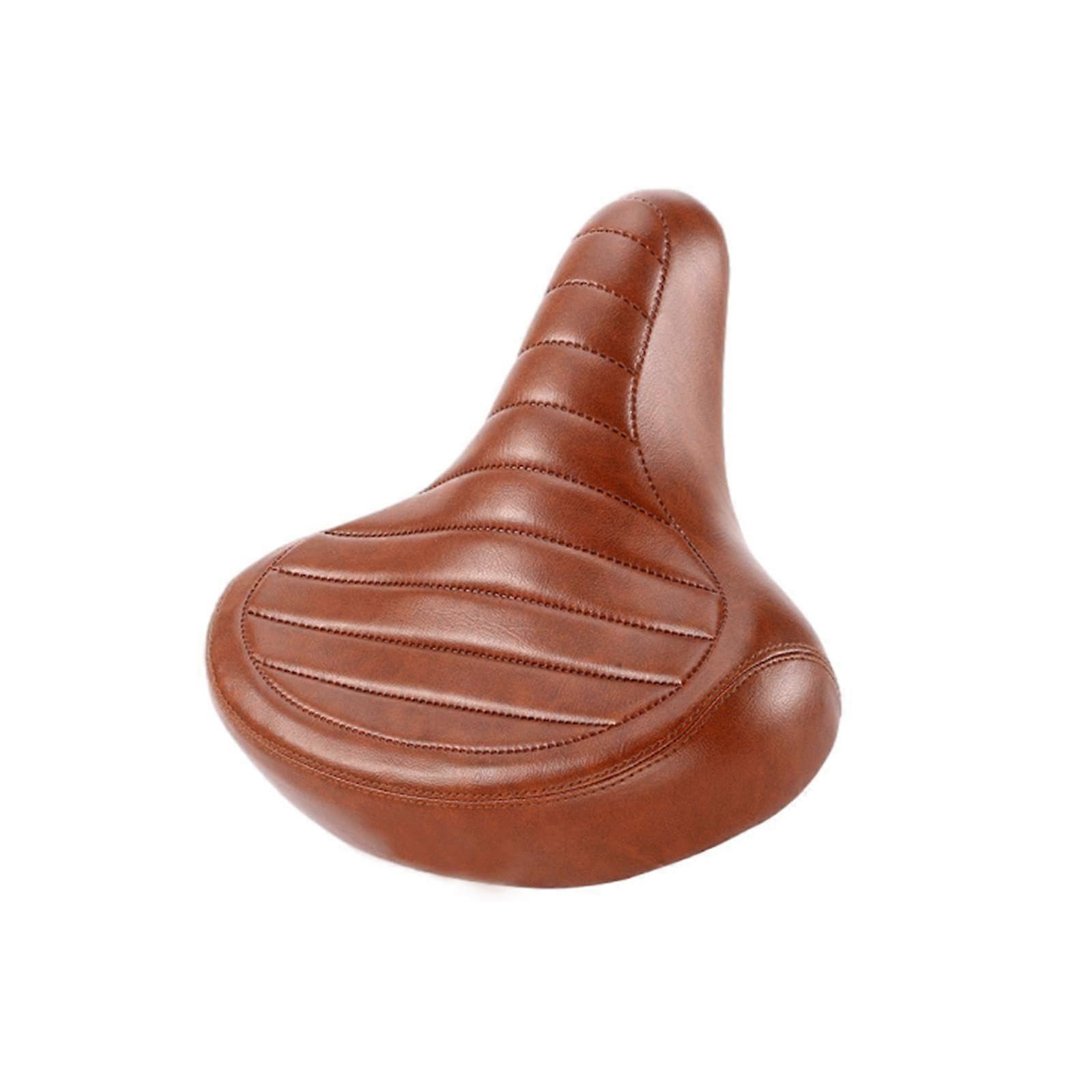Fahrradsattel PU Bicycle Saddle Cushion, Comfortable Shock-Absorbing Seat, Brown