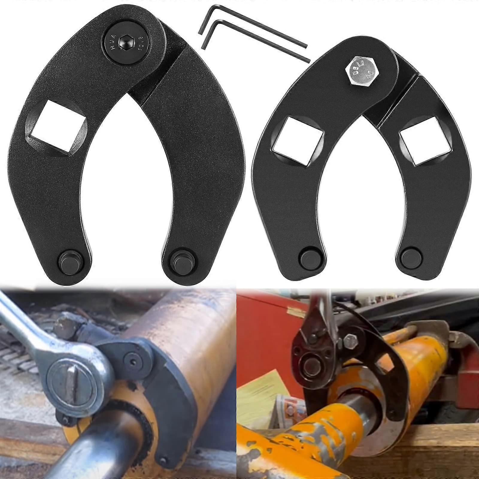 1266 Adjustable Gland Wrench and 7463 Small Adjustable Spanner Universal for Hydraulic Cylinder on Most Agricultural and Construction Equipment Remove