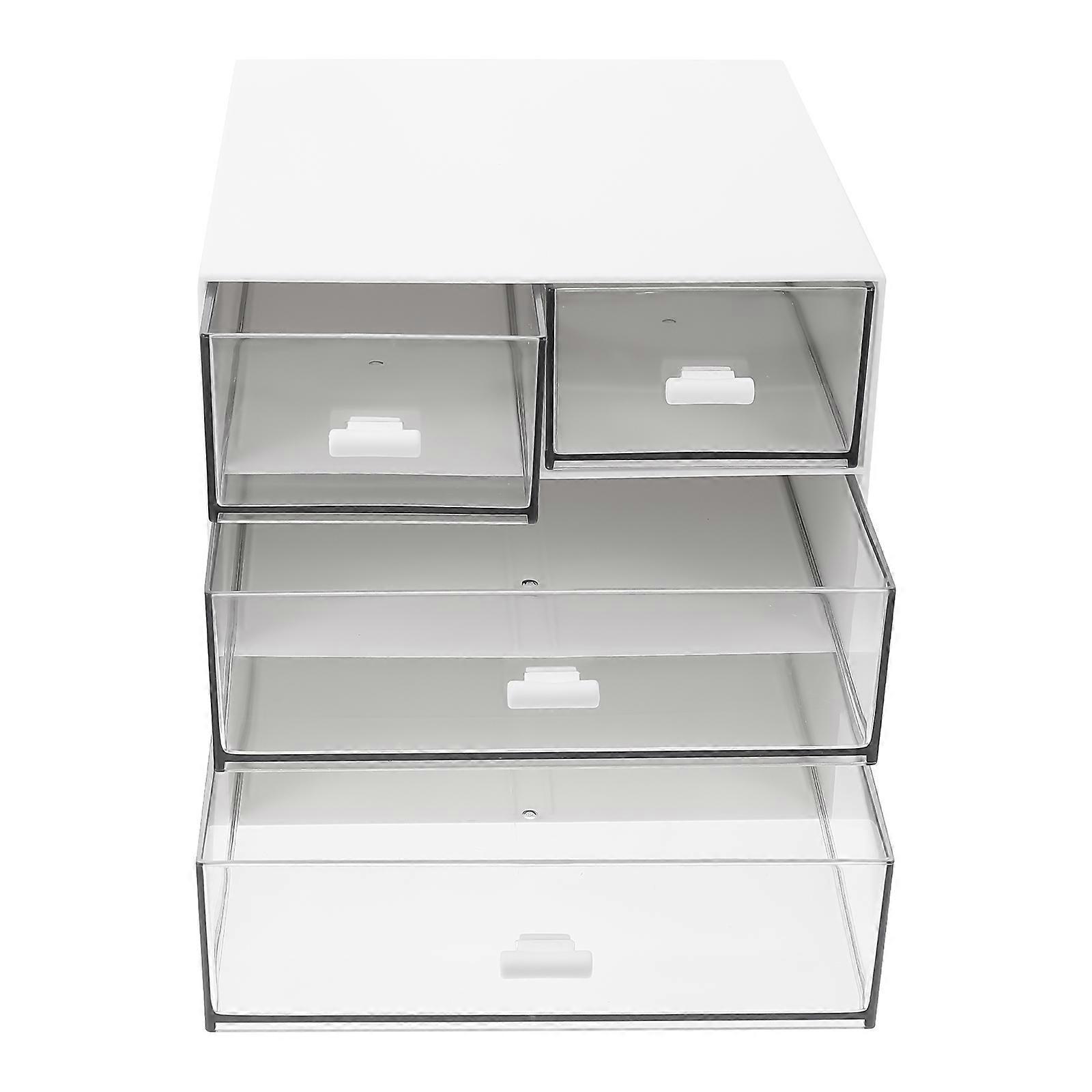 Rectangular Multi-layer Storage Box For Desk Organization 16.6X15.3X14.5CM Essential Makeup Holder 1Set
