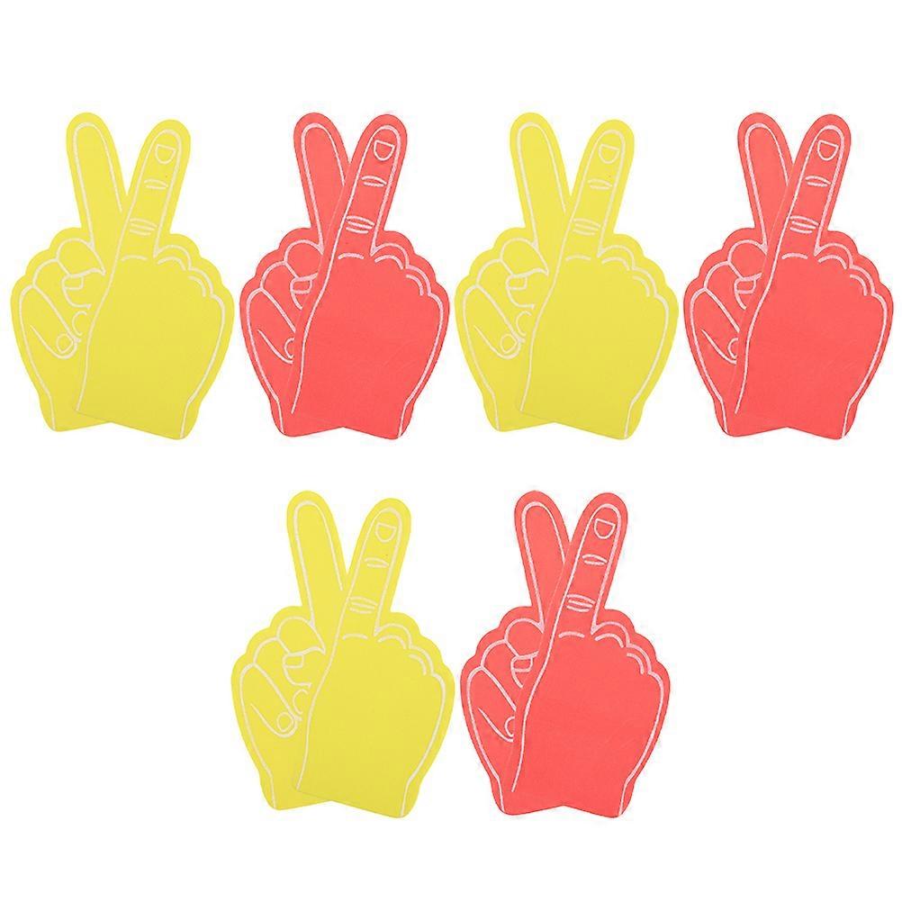Foam Finger Celebration Props for Decor Assorted Color EVA Material 12pcs