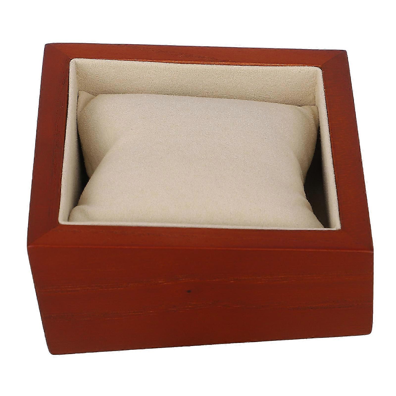 Wooden Watch Display Case Multi Functional Jewelry Storage Container Durable Scratch Resistant Design for Home and Store Use