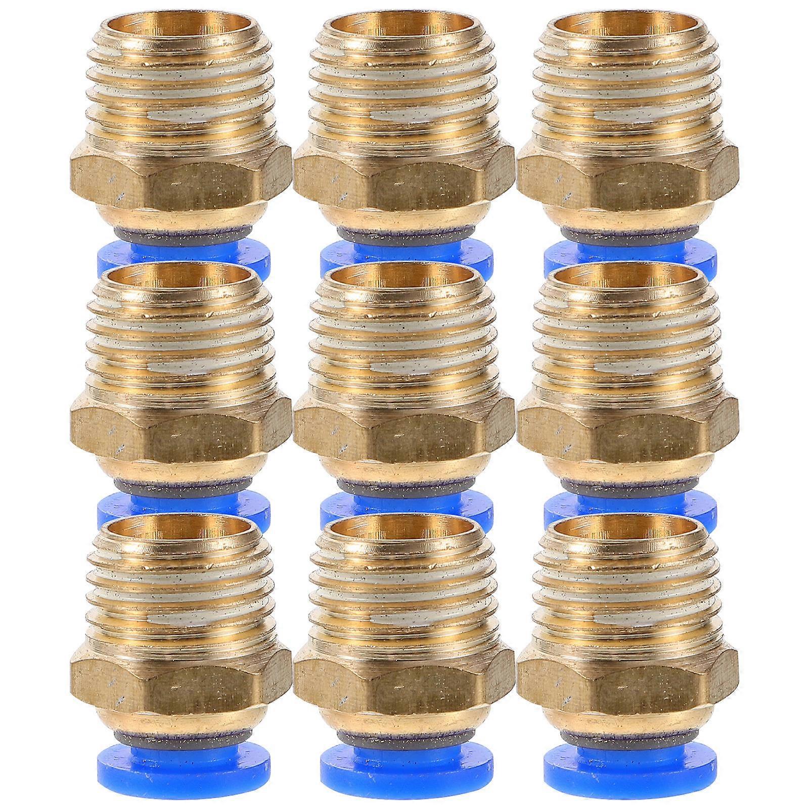 Pneumatic Quick Coupling 10Pcs Air Hose Connector Straight Design For Industrial Applications 6Mm Outer Diameter Durability