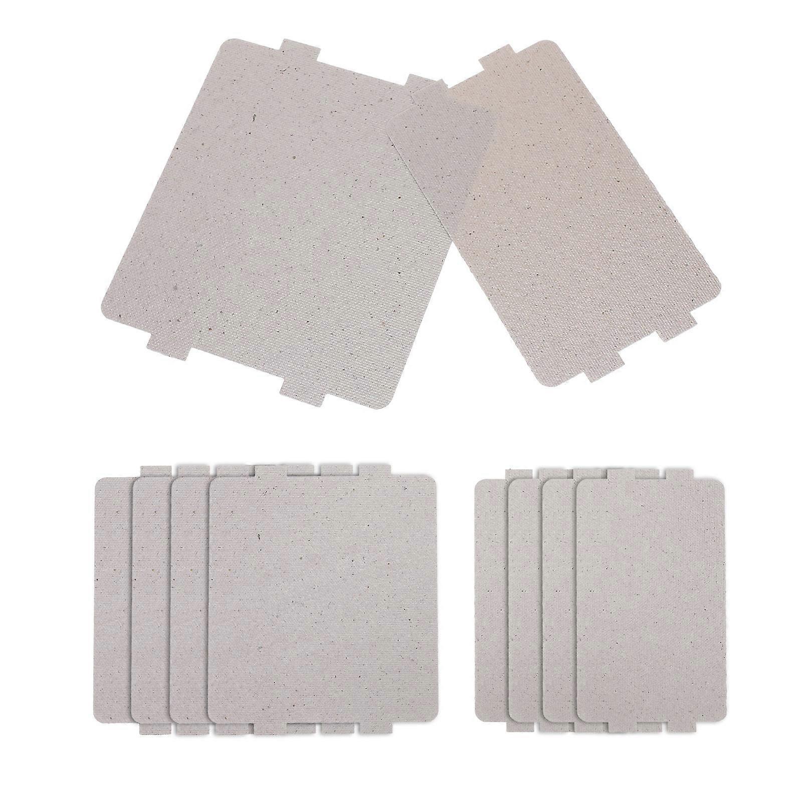10PCS Silver Microwave Cover Mica Sheets for High Temperature Resistance and Universal Fit for Microwave Oven