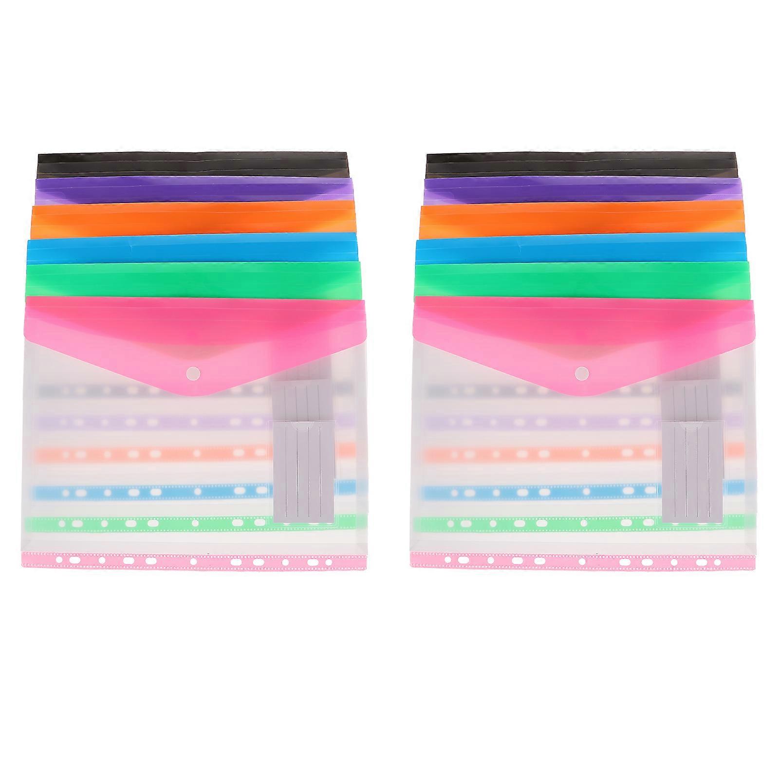 12pcs Document Protector File Folder Blinder Bags for Photos, Artwork, Receipts & Office Supplies Organization