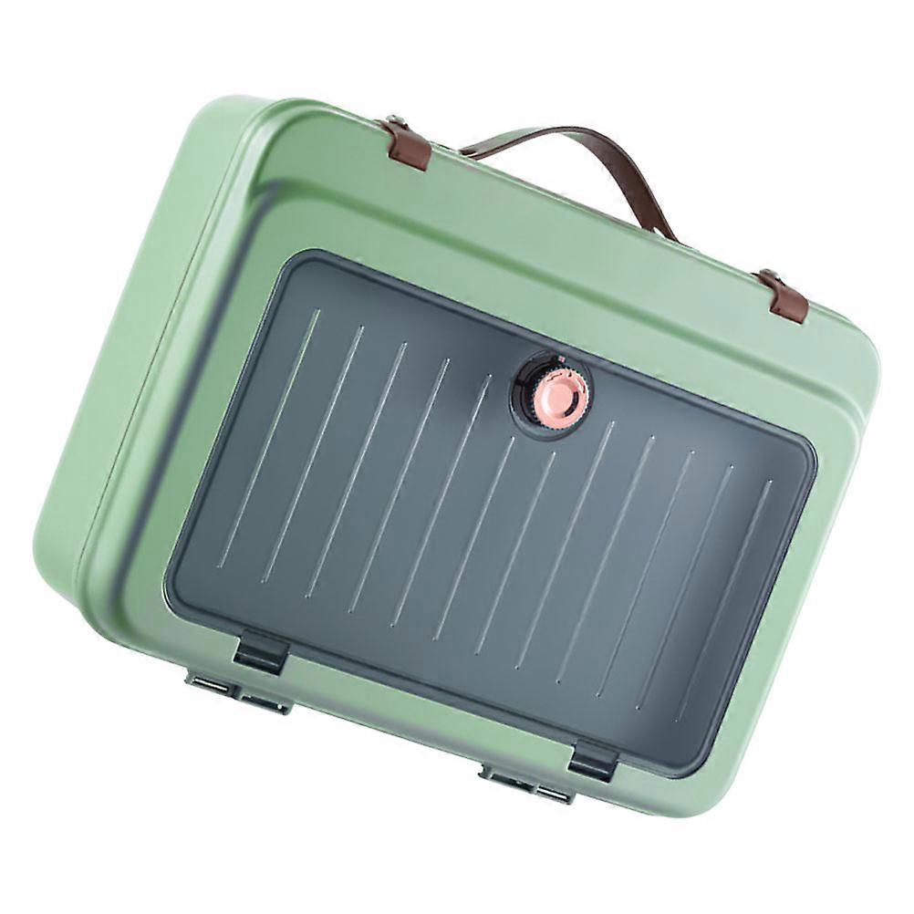 Portable Document Organizer Bag Multi-layer File Storage Case For Adults Travel Occasion Green Certificate Storage 1Pack