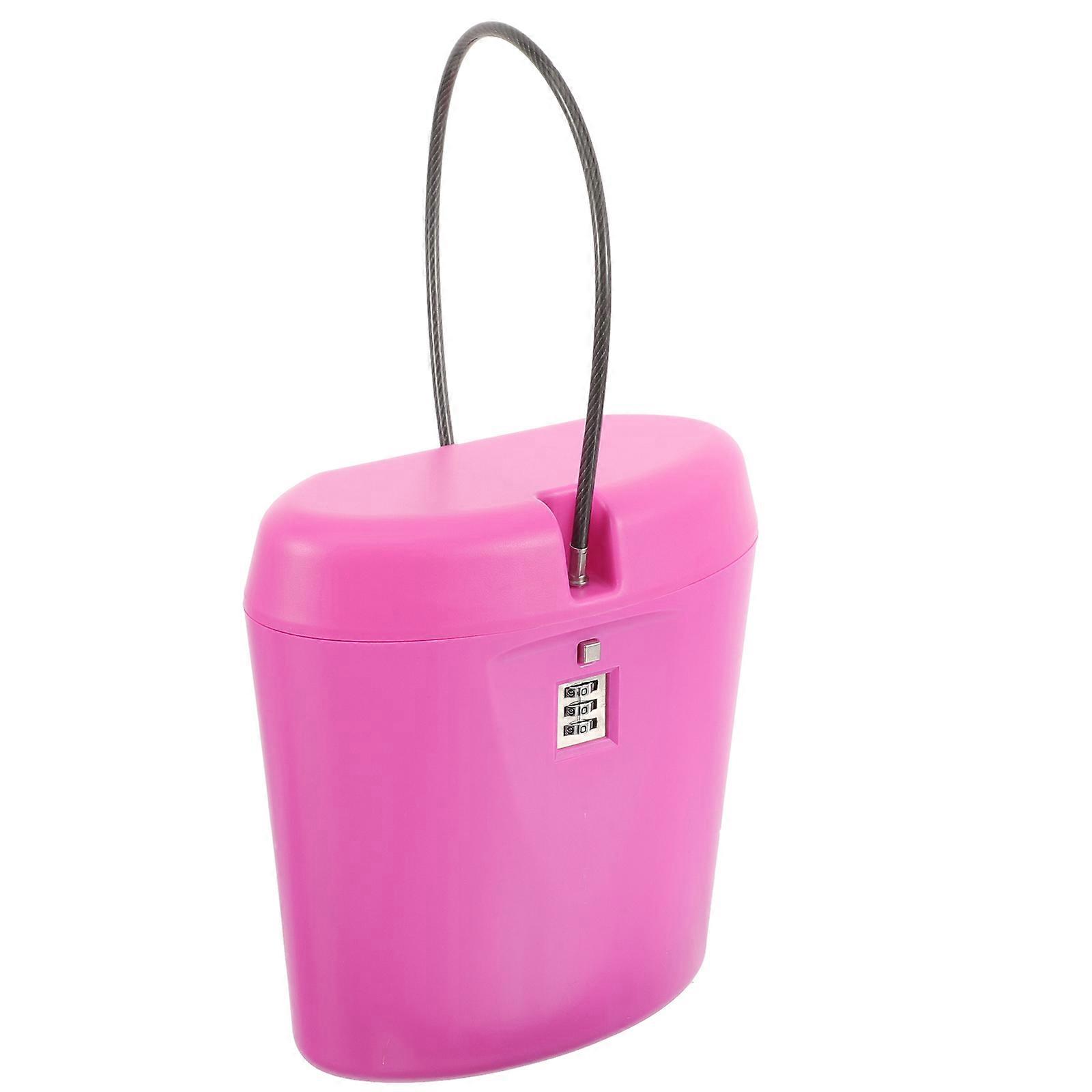 Portable Lock Box Safe For Key Reminder Travel Utility Case With Handle For Adults 20X15.3X7.7CM 1Pcs