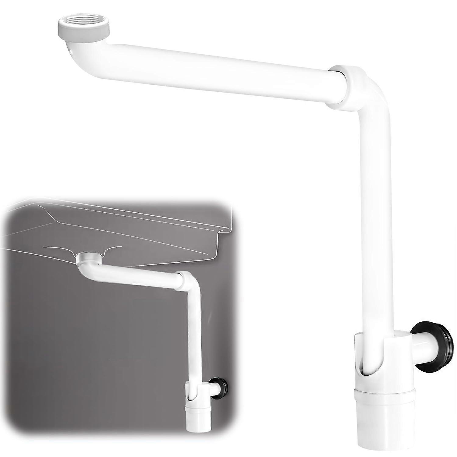 1 1/4 Inch SpaceSaving Siphon for Washbasin, 360° Adjustable Sink Siphon, Drain Pipe with Integrated Odour Trap, Siphon/Odour Trap for Sink