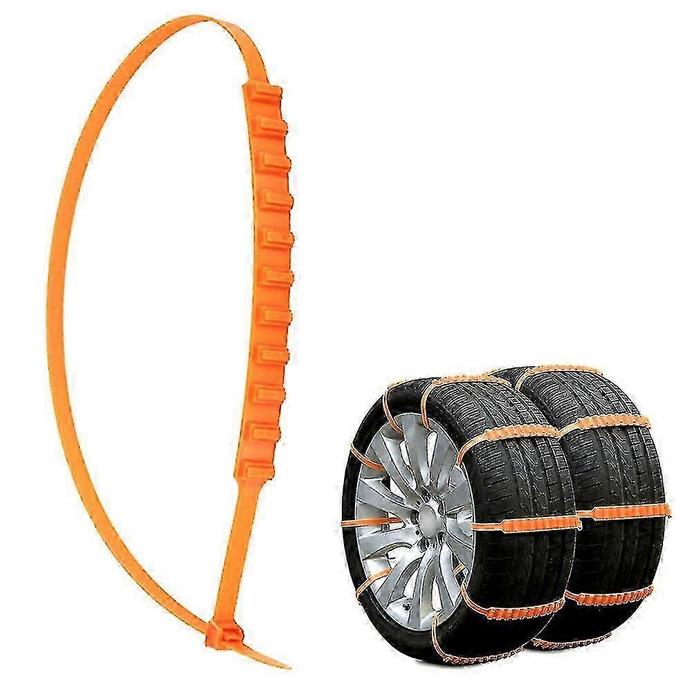 2025 10pcs Portable Tire Chains Adjustable Zipper Reusable Car Snow Chains Universal Emergency Snow Tire Chains