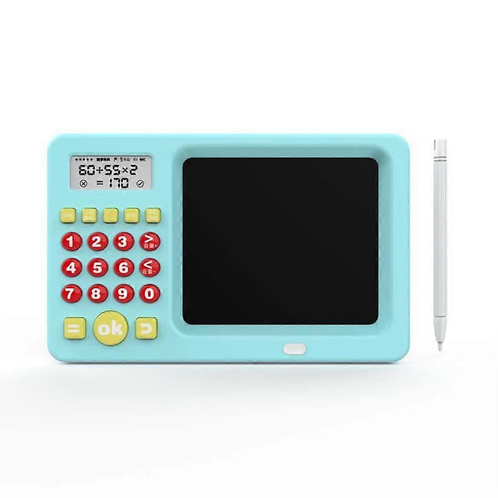 Children's Maths Calculator Writing Pad - 2-in-1 Early Education Tool for Thinking Training, Blue Color