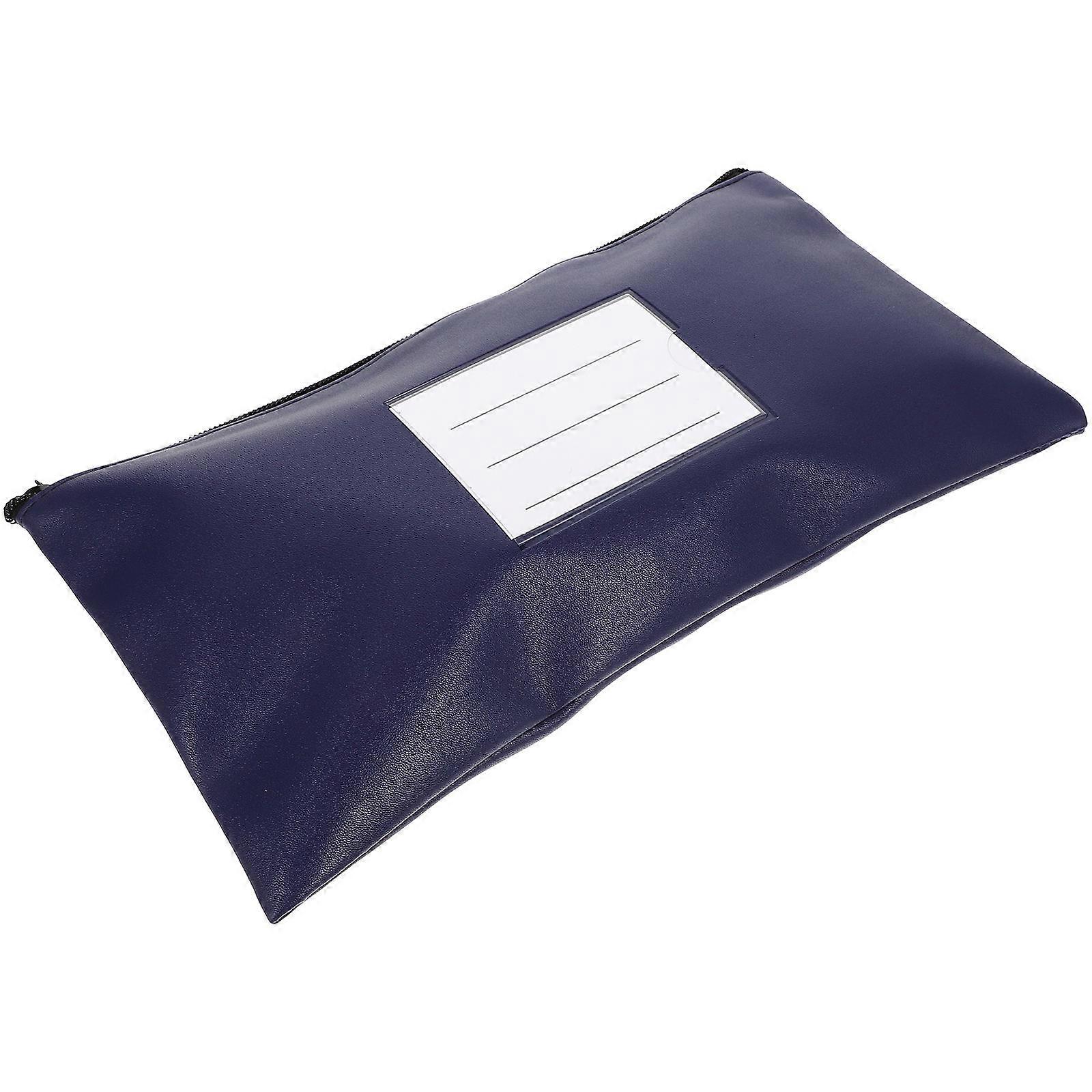 Cash Pouch For Money Storage Bag For Men And Women In Navy Using PU With Multi-Function 1Pack