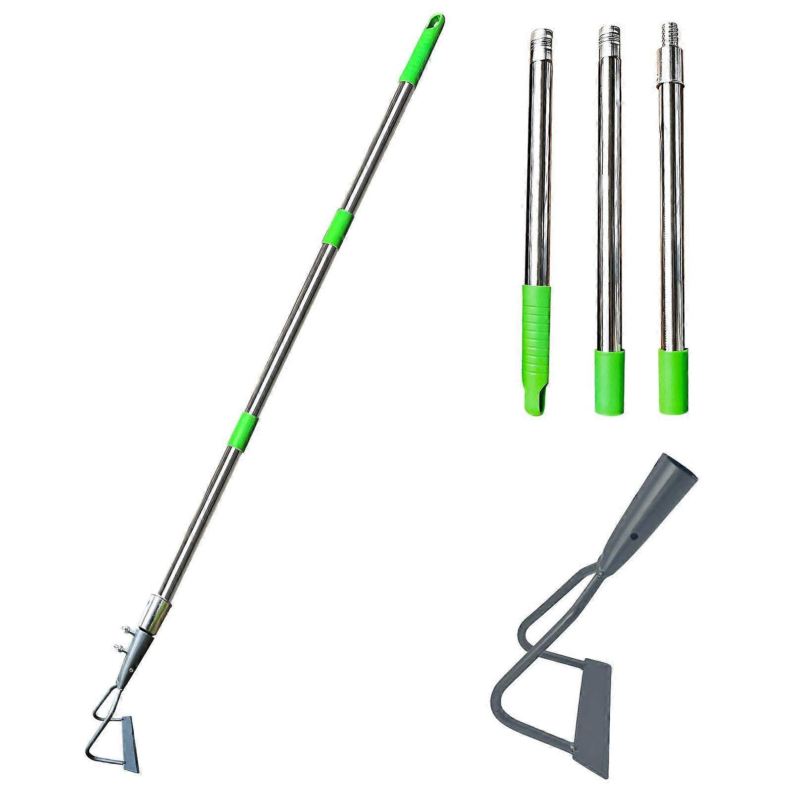 Garden Hoe, Solid Steel Hardened Hollow Hoe, Heavy Duty Action Hoe with Handle