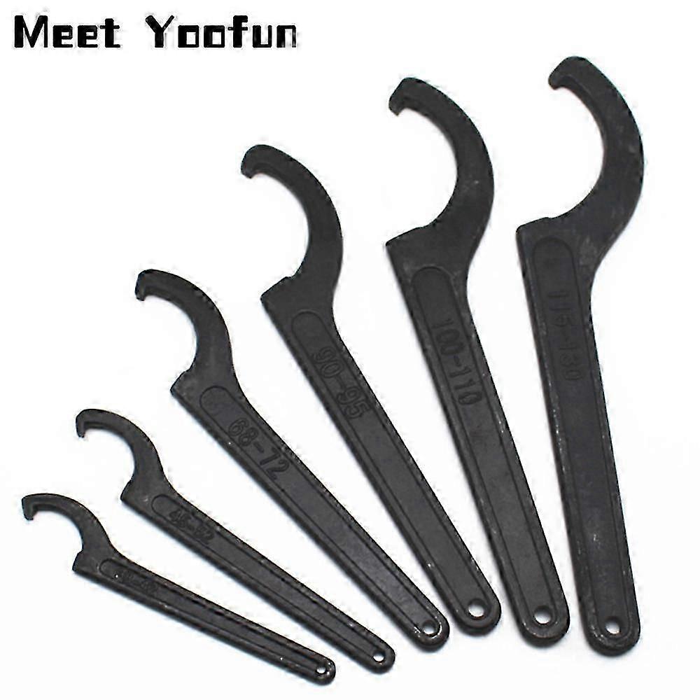 22-52mm Carbon Steel Crescent Hook Head Round Nut Spanner C Shape Wrench Tool Hand Tool 1pcs VSO ZII