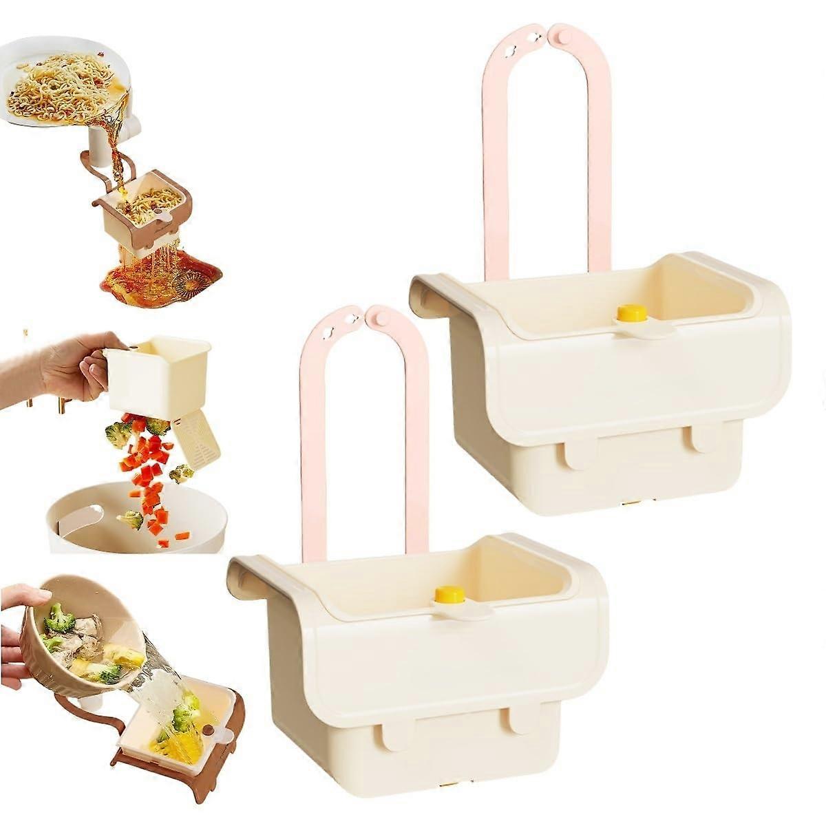 Hanging Drain Basket for Kitchen Faucets with Bottom Release, Food Waste Filter Basket, Compatible with Standard Sinks