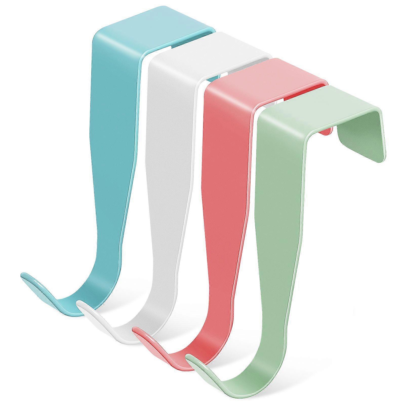 4pcs Over Door Hooks Towel Hooks Cabinet Door Hooks Door Hanger Hooks Kitchen Hooks Coat Hooks Space Saving Storage Hooks