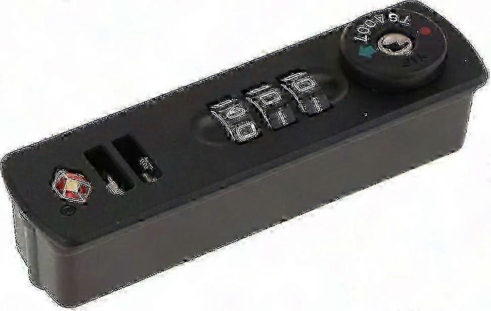 TSA007 3-Digit Luggage Lock with Multiple Combinations - Black Zekai
