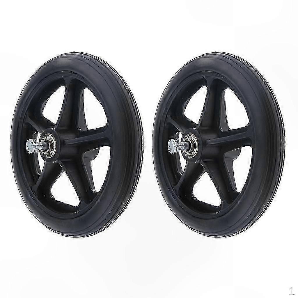 2-Pack Durable 7 Inch Front Caster Wheels with 5/16" Bearing for Easy Replacement