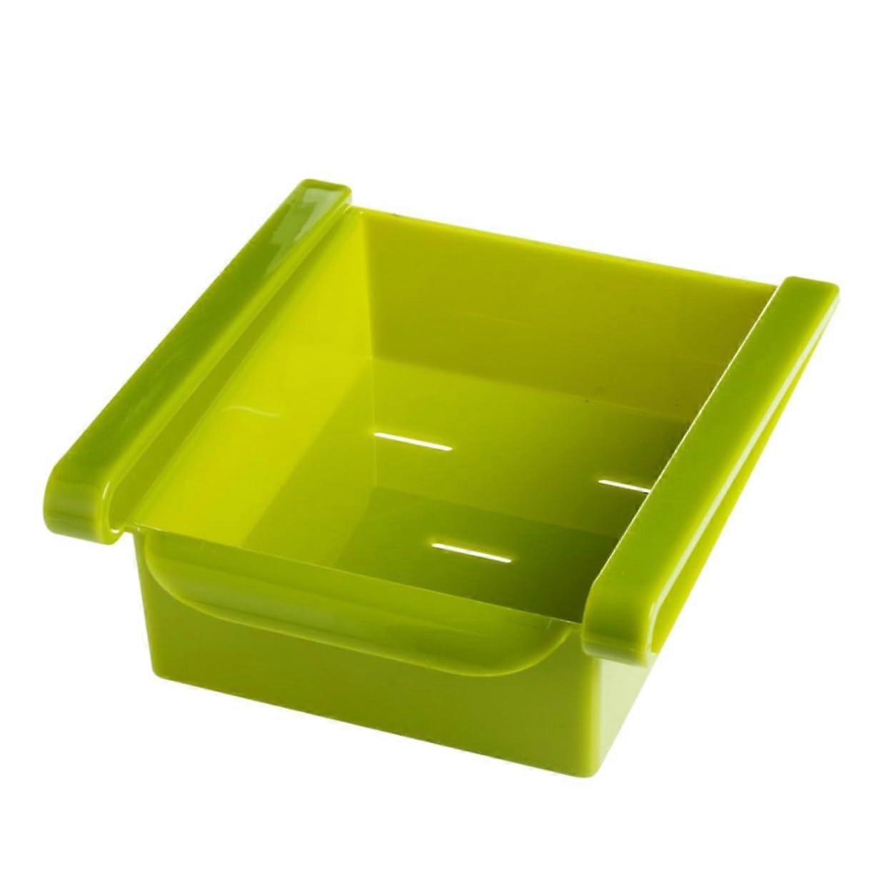 Fridge Drawer Organizer - Sliding Space-Saving Fridge Holder for Freezer Storage, BPA-Free Plastic, Clear, 2-Drawer Design