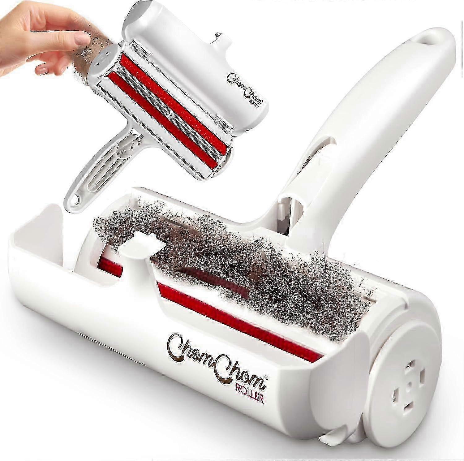 Chom Chom Roller מסיר שיער לחיות מחמד ורולר מוך רב פעמי - ChomChom מסיר שיער לחתולים וכלבים לרהיטים, ספה, שטיח, ביגוד ומצעים - Po