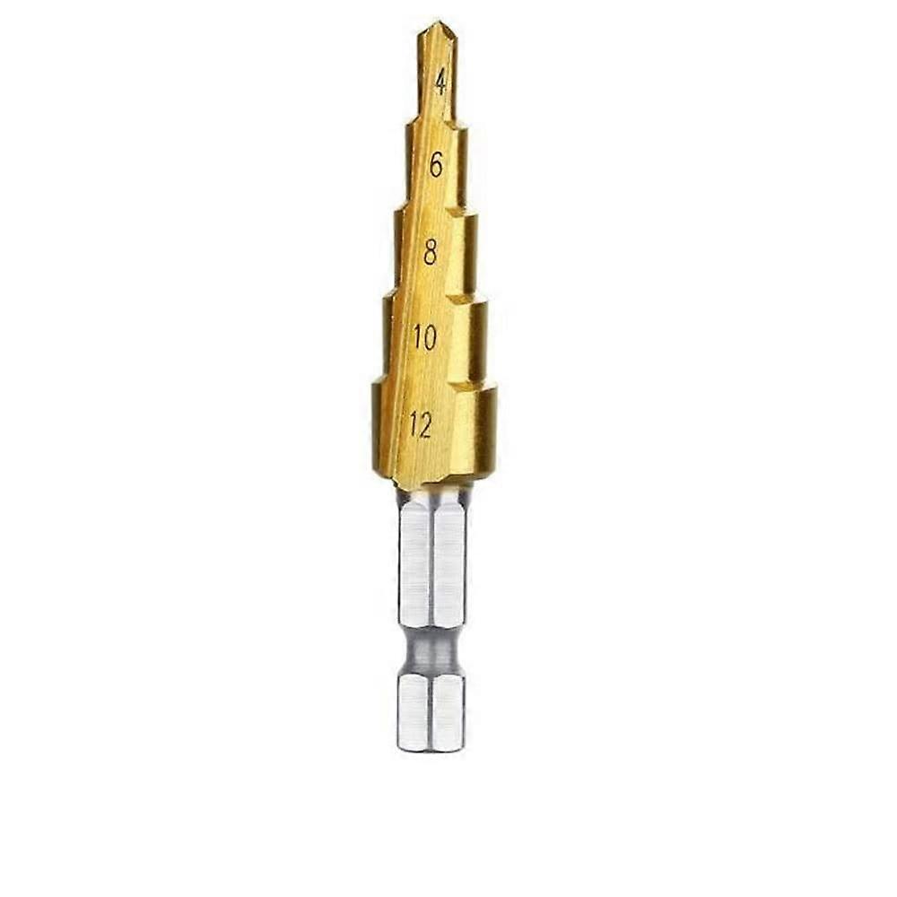 1 Piece HSS Titanium Step Drill Cone Cutting Tools 432mm Hex
