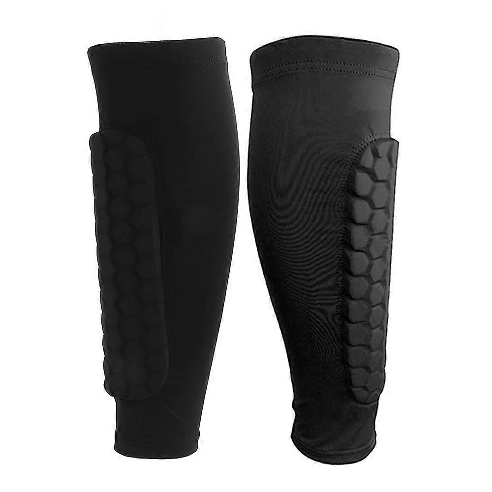 Honeycomb Soccer Shin Guards Calf Compression Sleeve Football Shin