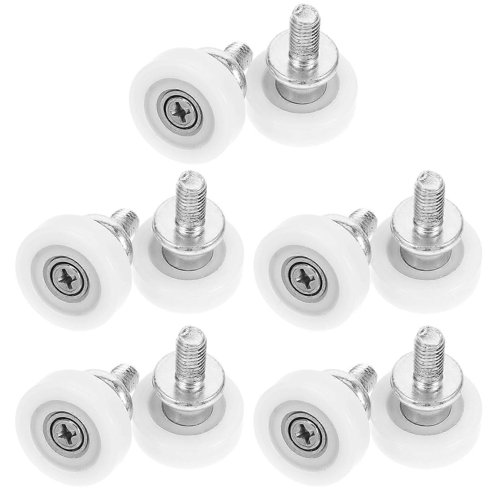 10pcs Drawer Pulleys Refrigerators Drawer Wheels Sliding Door Pulleys Drawer Wheels with Screws
