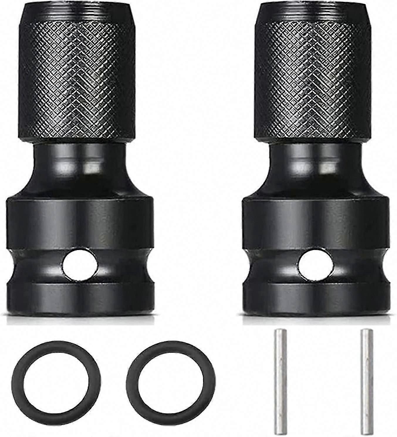 2-Piece Hex Shank Adapter Set for 1/2" to 1/4" Square Socket Drive