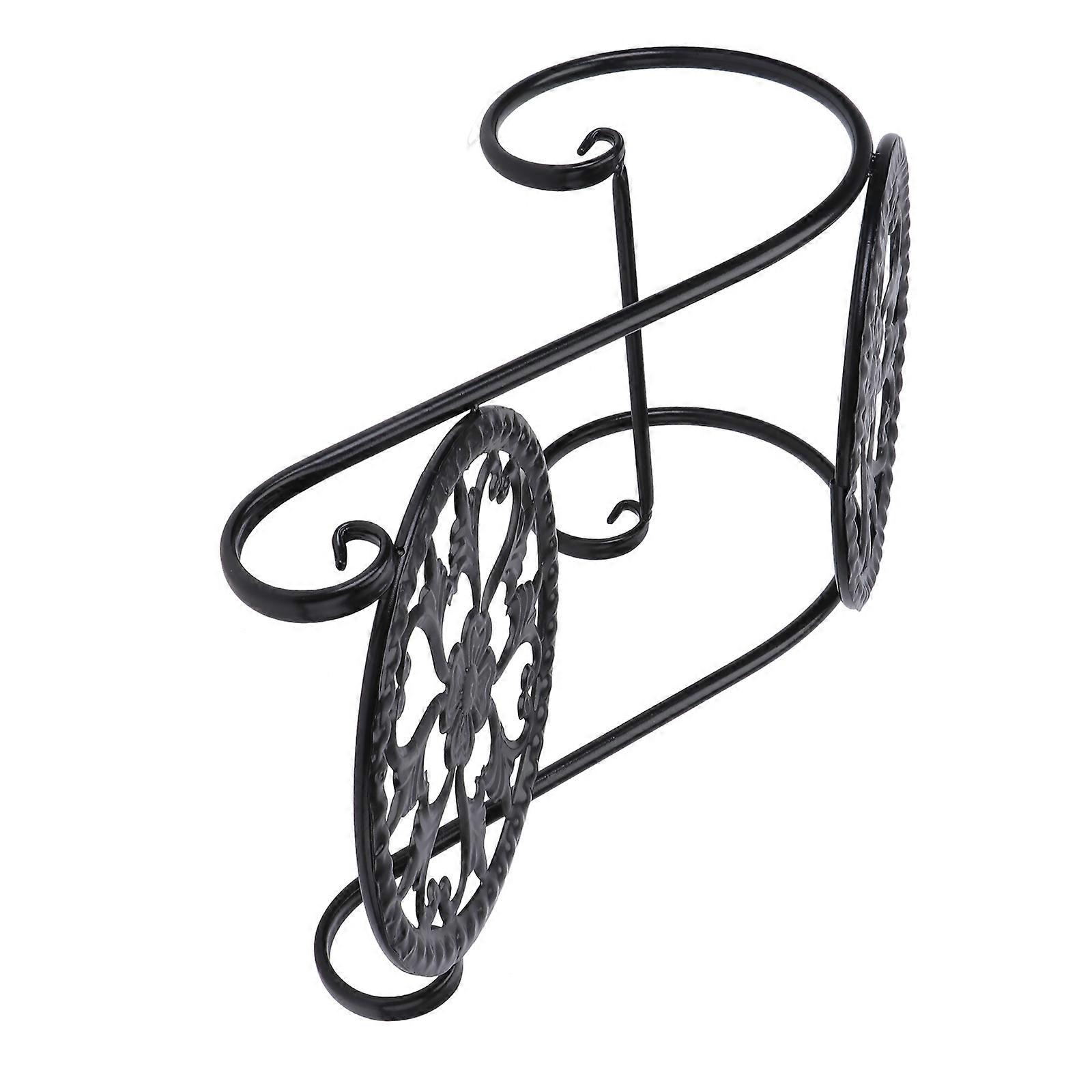 Flowerpot Stand for Patio Iron Craft Durable Black Material 1Pack