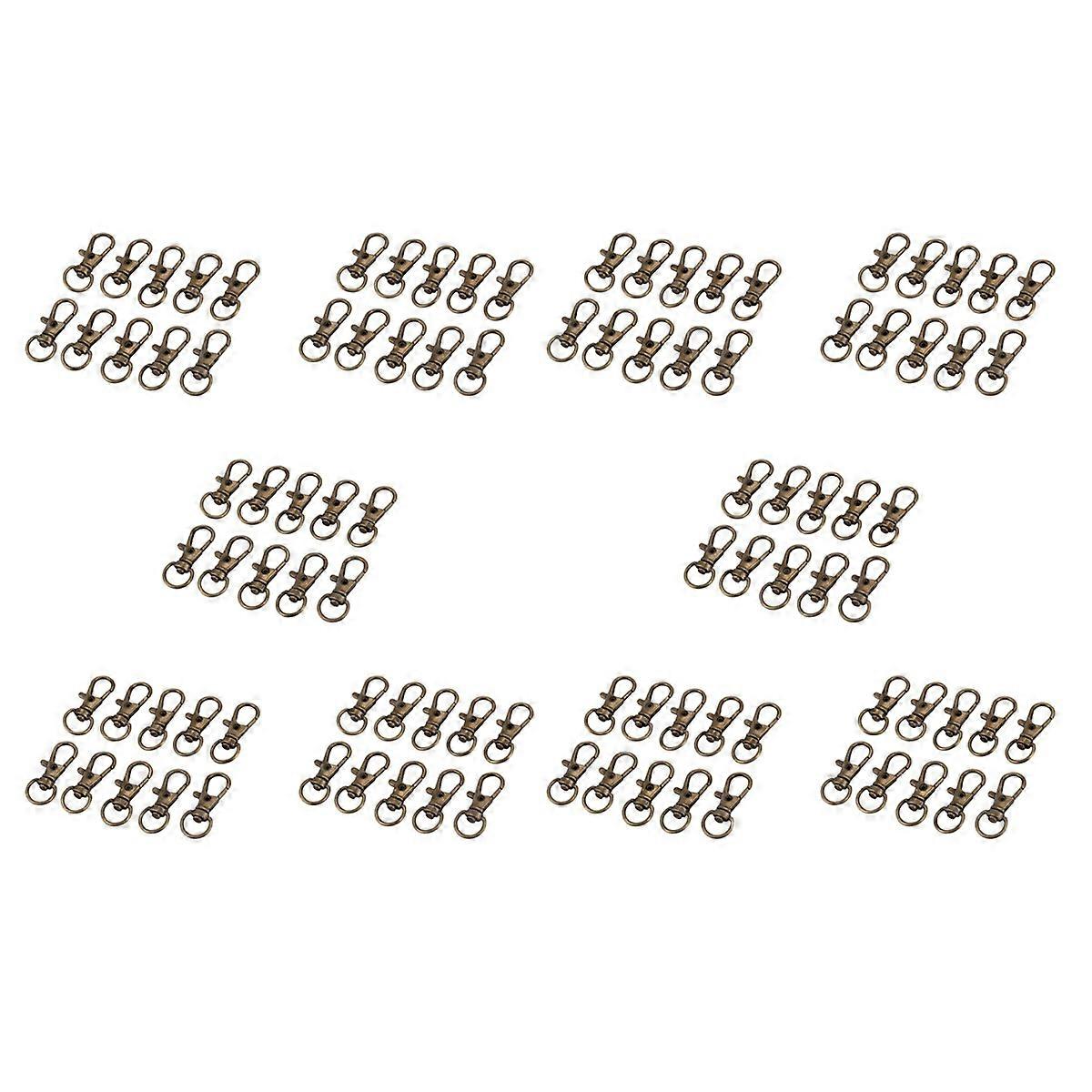 50Pcs Metal Clasp Swivel Trigger Clips Snap Hooks Key Ring Bags DIY Craft Copper