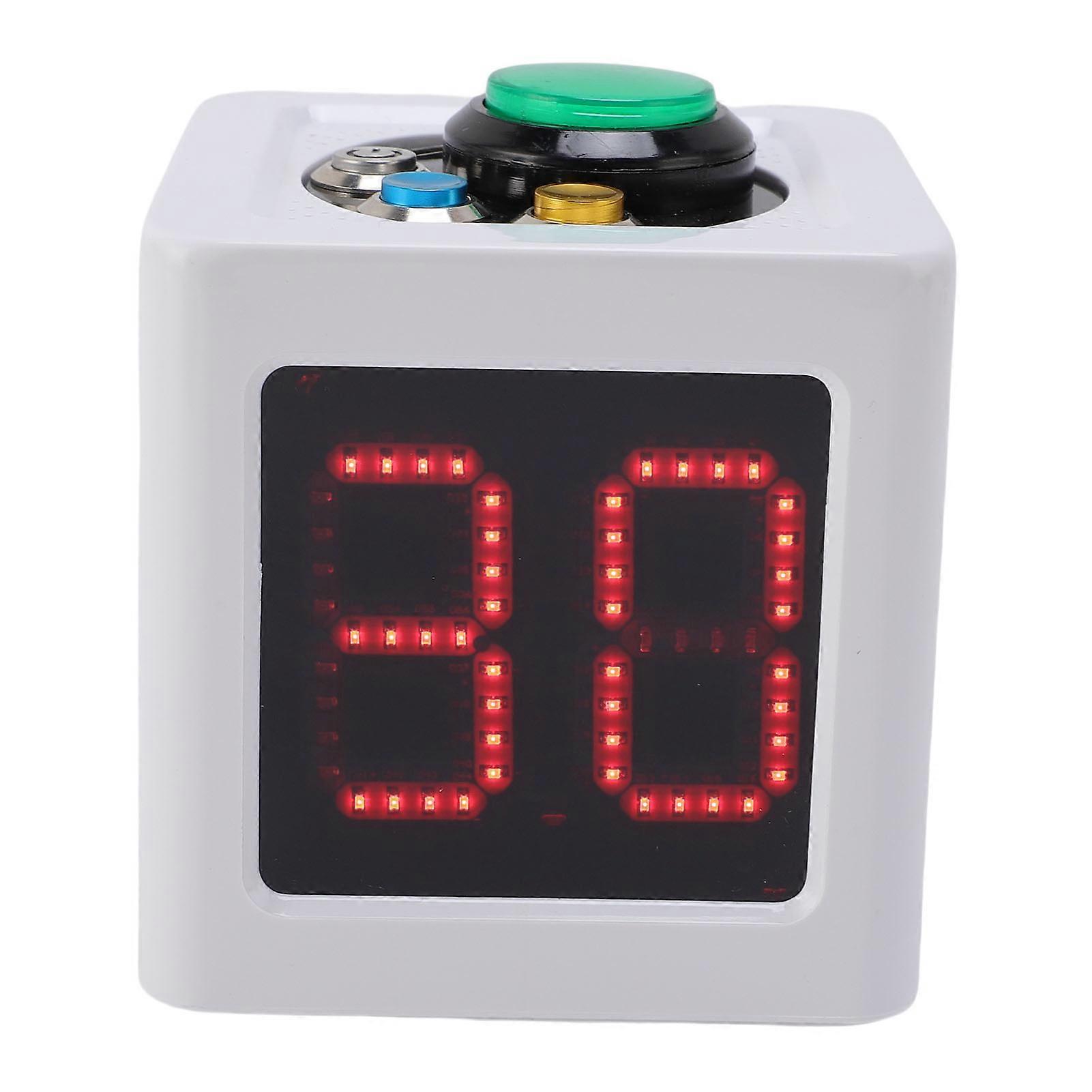 4 Sides Cube Timer Batteries Operated Accurate Seconds Countdown Timer for Chess Poker Race