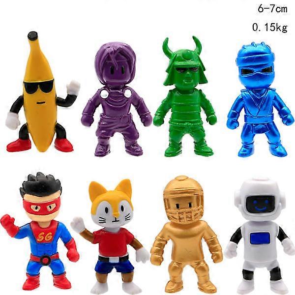 8 Pack Stumble Guys Game Action Figure Toys Miniature Model Dolls
