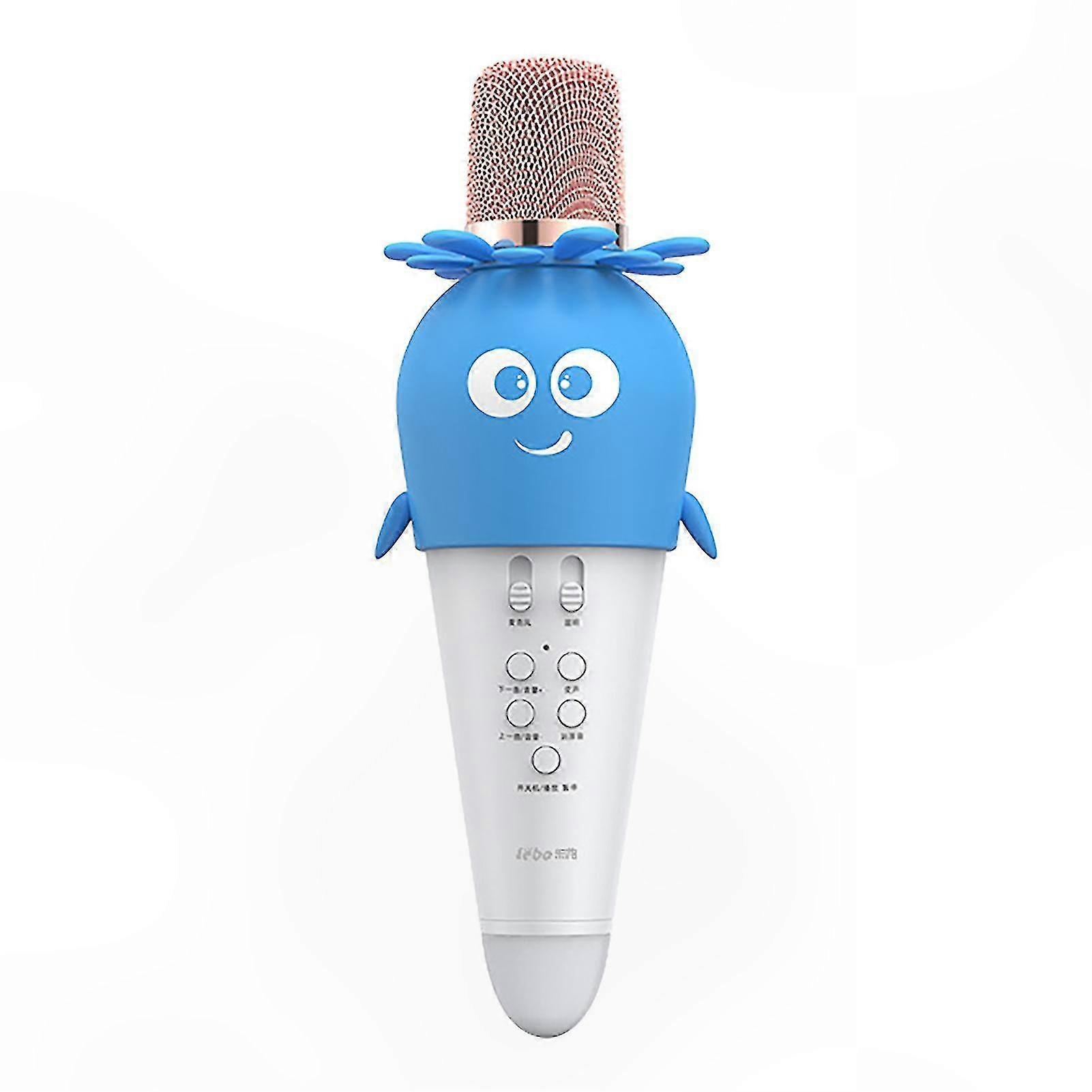 High Fidelity Wireless Condenser Microphone for Kids Singing with Cute Cartoon Carrot Design