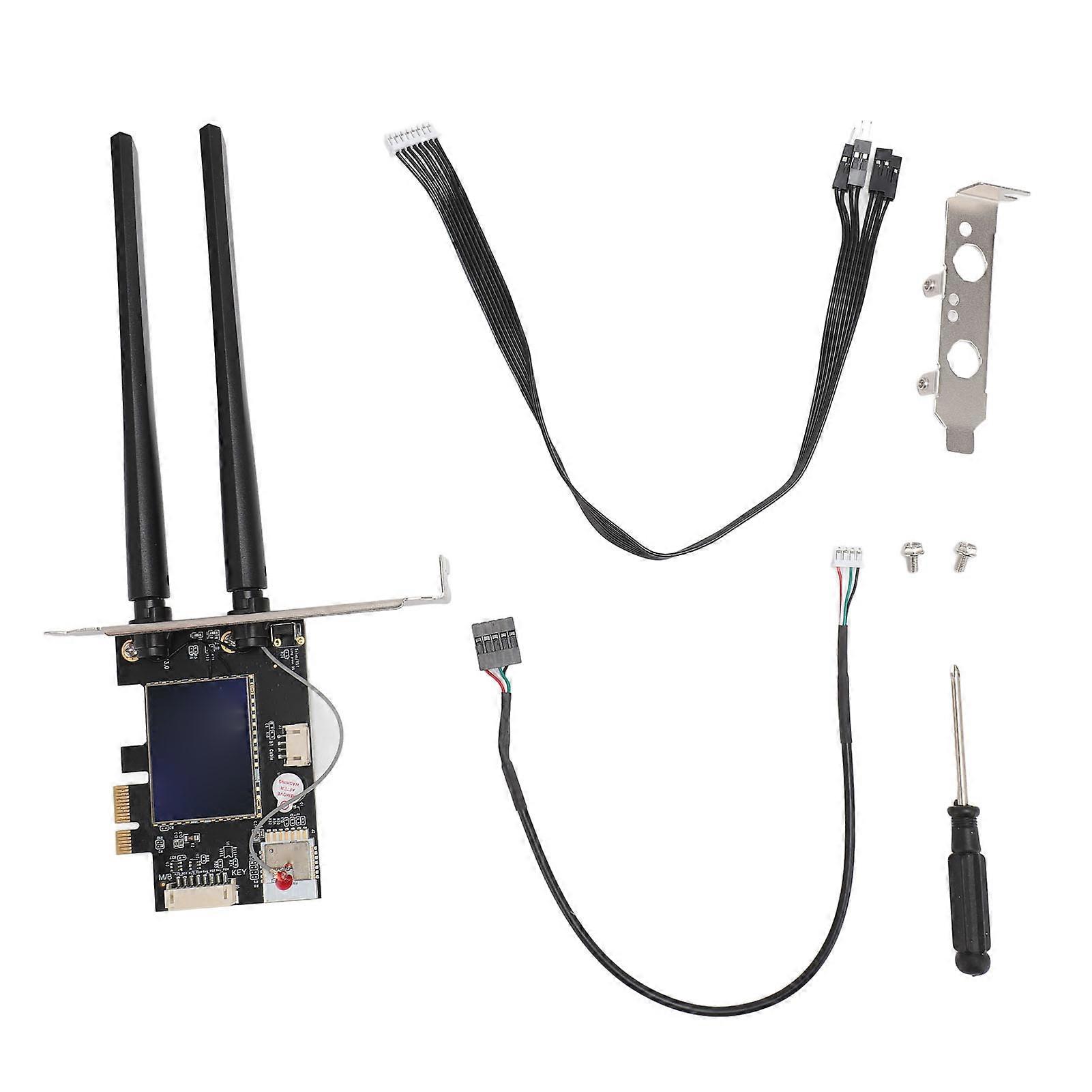 PCIe Network Adapter AC600Mbps 2.4G 150Mbps 5G 433Mbps with 6dBi Antennas and APP Control