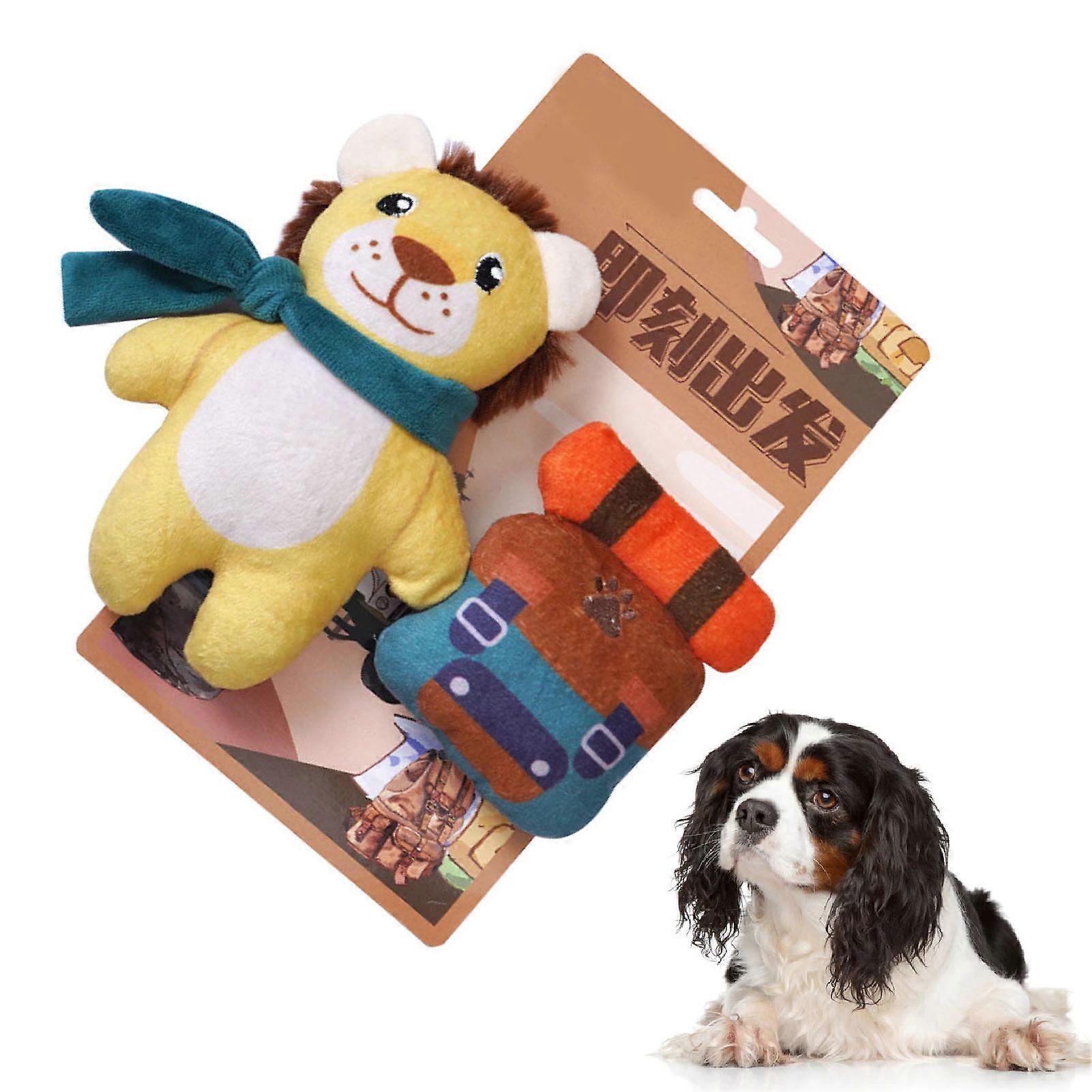 Squeaky Plush Dog Toy Bite Resistant Interactive Puppy Chew Toy