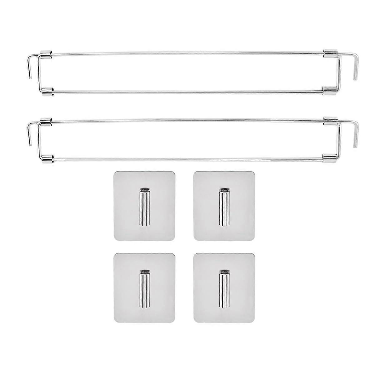 RV Adjustable Fridge Bars 13.98-25.59 Inch, Fridge Storage Rods, RV Corner Shelf Rod for RV Fridge, Kitchen (2 Packs)