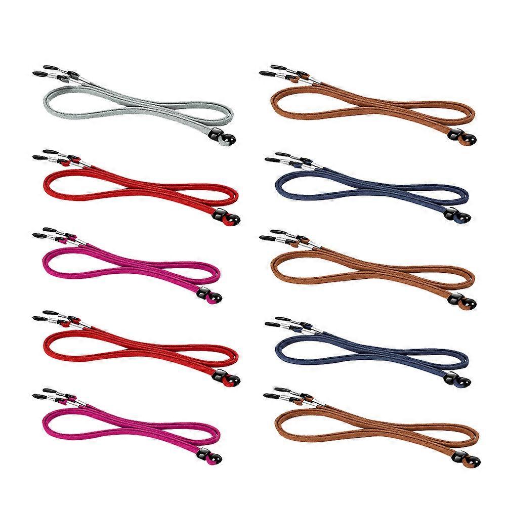 10pcs Anti Slip Glasses Cords Eyeglasses Straps Portable Lightweight Strings Lanyards Random Color