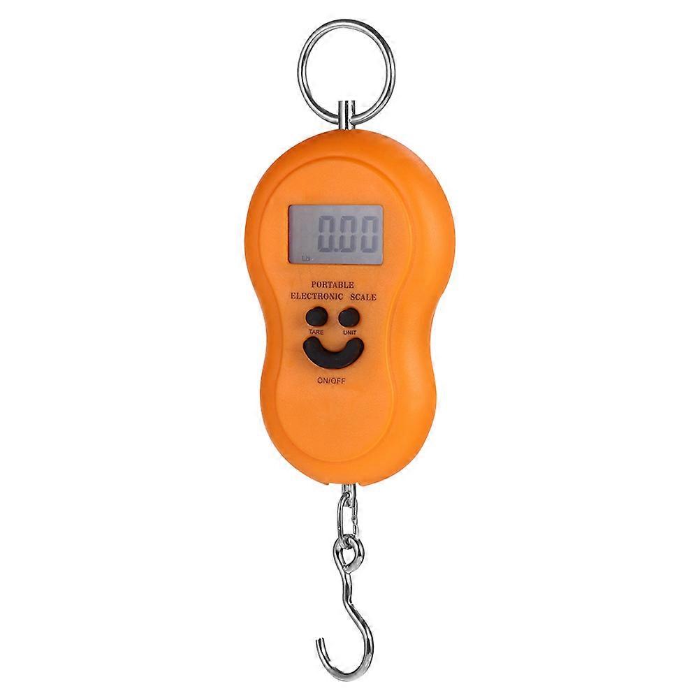 Gourd Electronic Scale Portable Weighing With Hook 21X7.5cm Orange Suitable For Fishing And Home Use